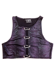 Mila Crop Top - Purple Snake